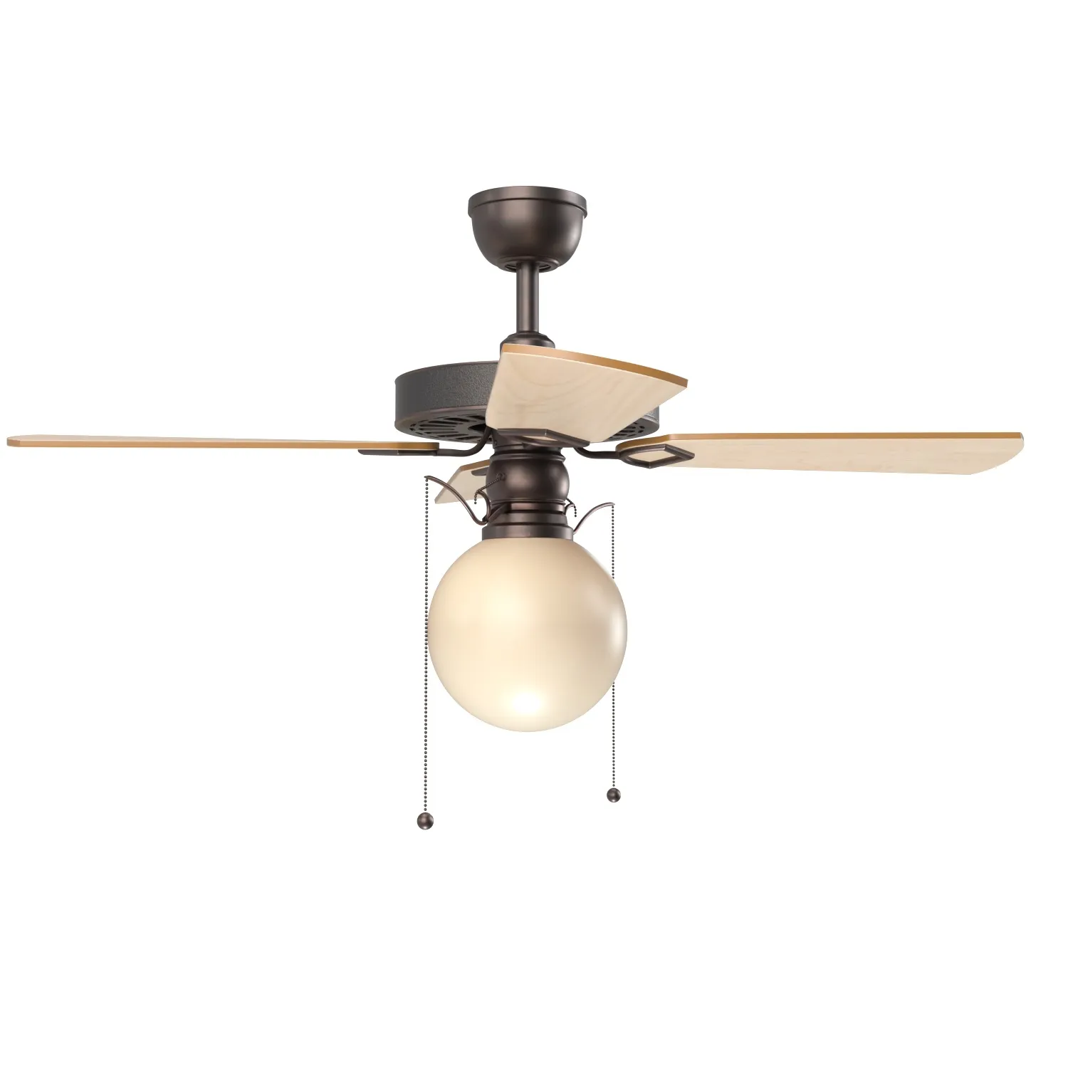 Heron Ceiling Fan With Opal Globe Shade PBR 3D Model_03